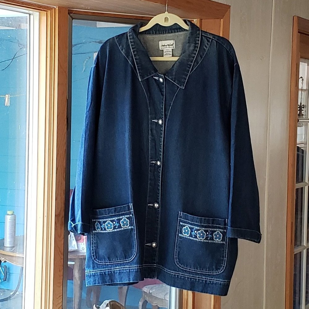 Anthony Richards Jean Jacket, 4X, Blue